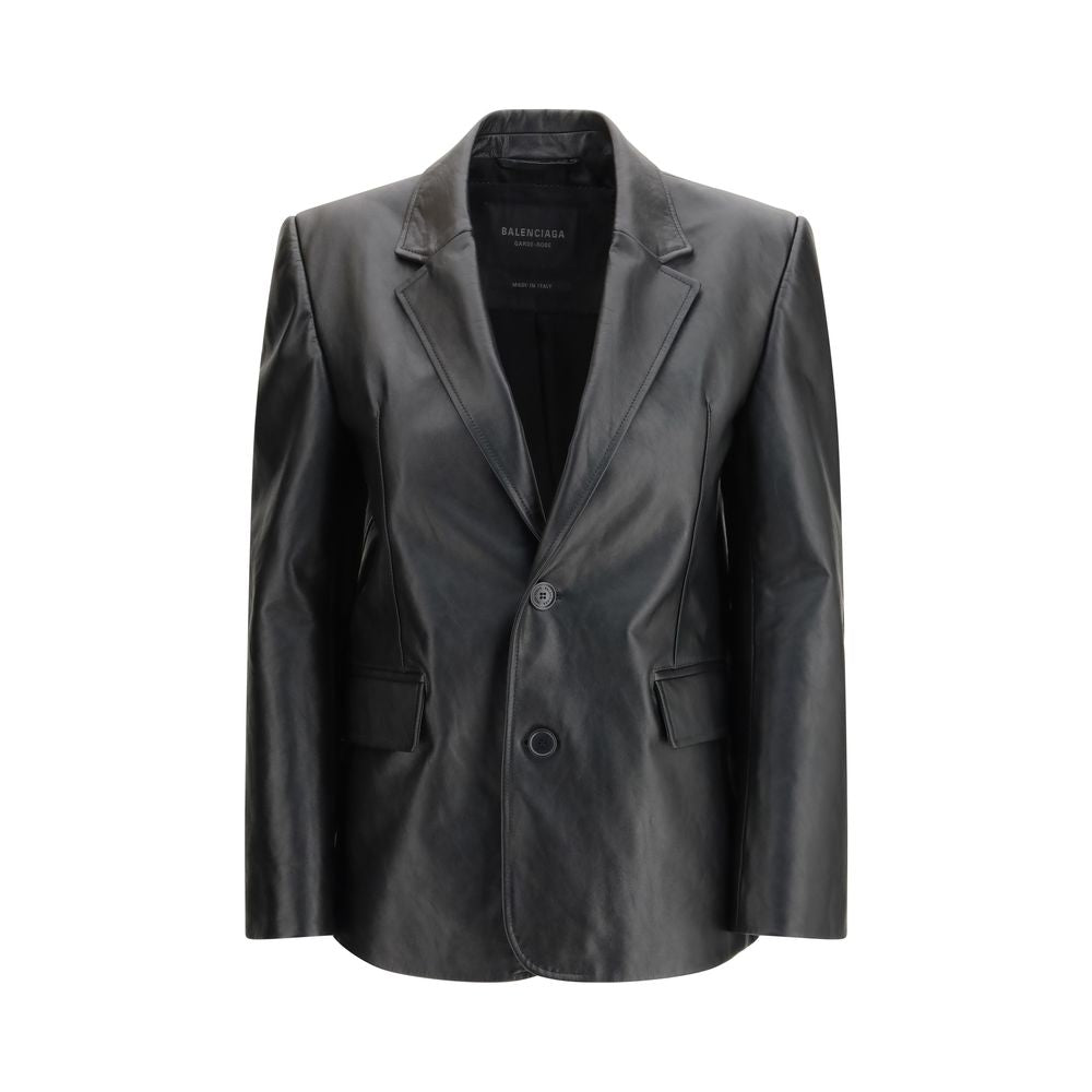 Balenciaga The Standard Jacket in Black Calfskin
