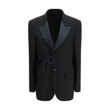 Balenciaga Wrap Tailored Black Wool Blazer