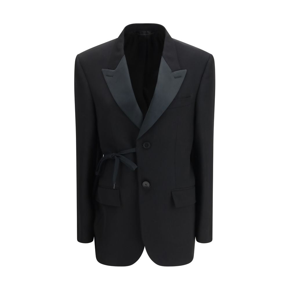 Balenciaga Wrap Tailored Black Wool Blazer