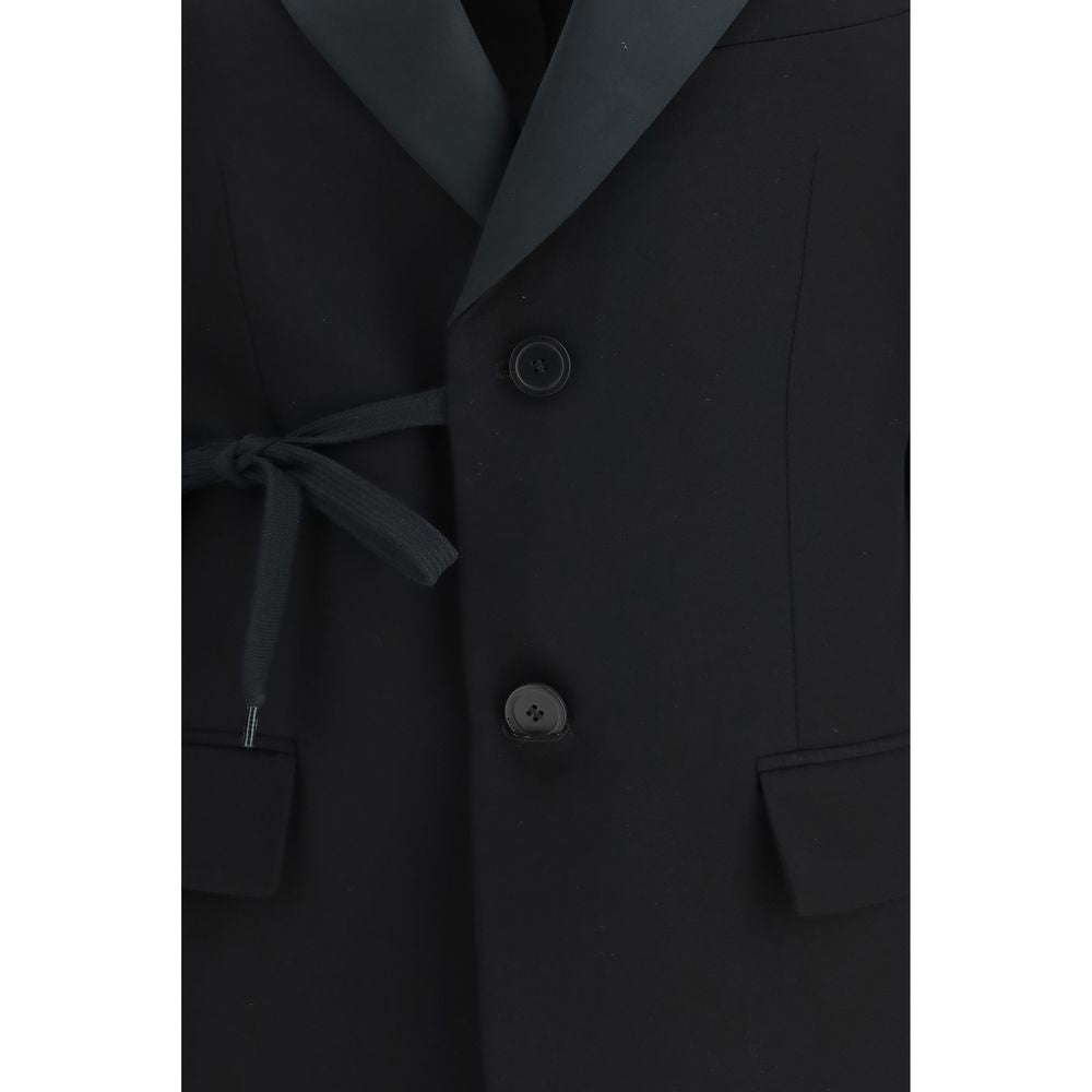 Balenciaga Wrap Tailored Black Wool Blazer