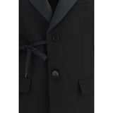 Balenciaga Wrap Tailored Black Wool Blazer