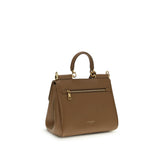 Dolce & Gabbana My Sicily Small Brown Calf Leather Bag