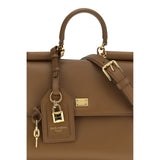 Dolce & Gabbana My Sicily Small Brown Calf Leather Bag