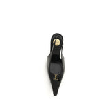 Saint Laurent Black Calf Leather Bos Taurus High Heel Pumps