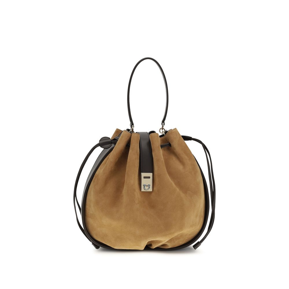 Ferragamo Hug Buckle Bucket Bag
