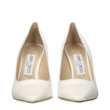 Jimmy Choo Beige Satin Platform Pumps