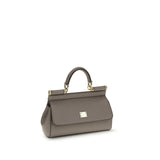 Dolce & Gabbana Gray Calf Leather Bos Taurus Handbag