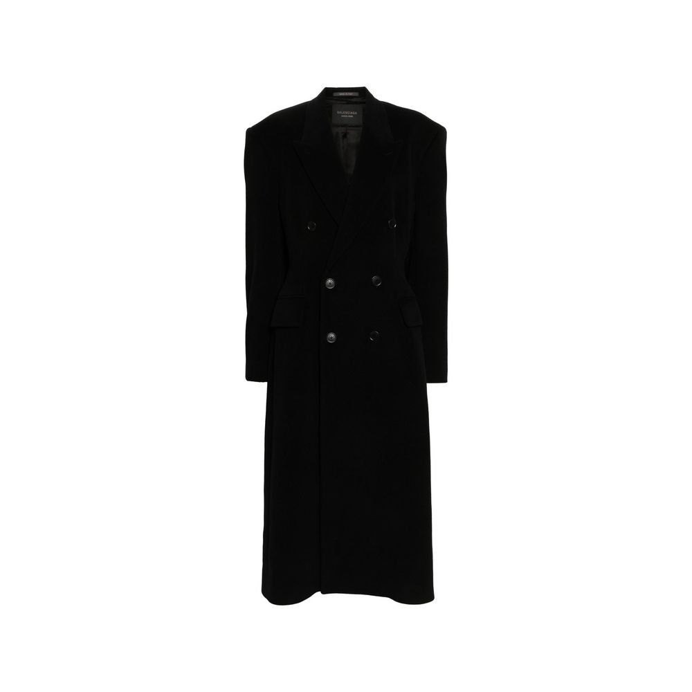 Balenciaga Women's Cashmere & Wool Cinched Long Coat