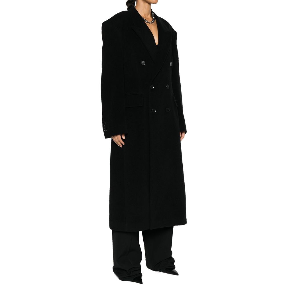 Balenciaga Women's Cashmere & Wool Cinched Long Coat