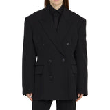 Balenciaga Black Wool Full-Length Jacket