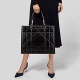 Dior Archicannage Essential Large Tote Black Calfskin
