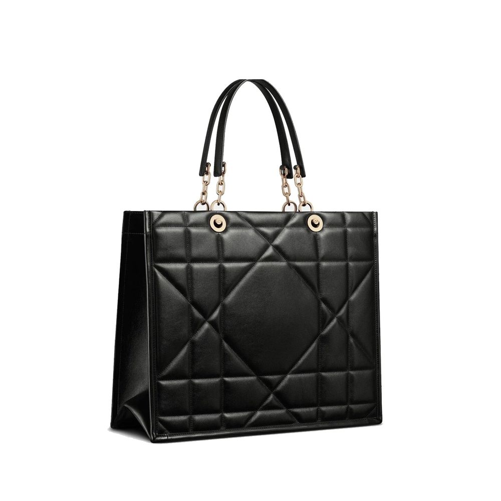 Dior Archicannage Essential Large Tote Black Calfskin