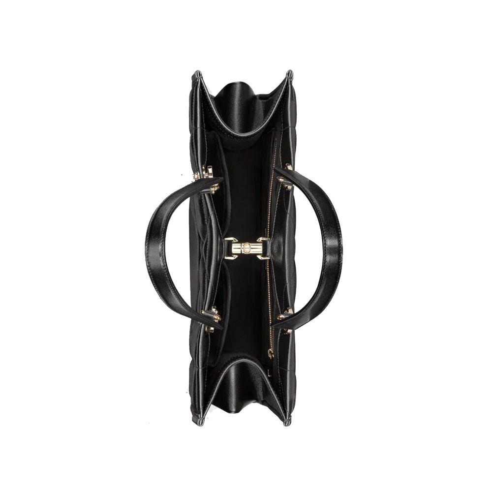 Archicannage Dior Essential Medium Black Leather Tote Bag
