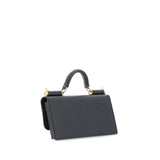 Dolce & Gabbana Black Calf Leather Bos Taurus Shoulder Bag