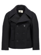 Saint Laurent Black Virgin Wool Coat