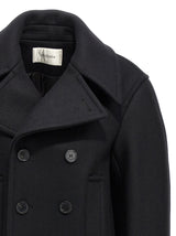 Saint Laurent Black Virgin Wool Coat