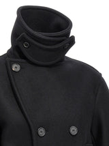 Saint Laurent Black Virgin Wool Coat