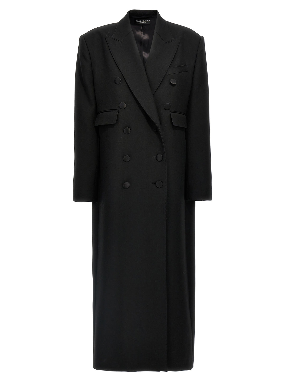 Dolce & Gabbana Black Virgin Wool Coat