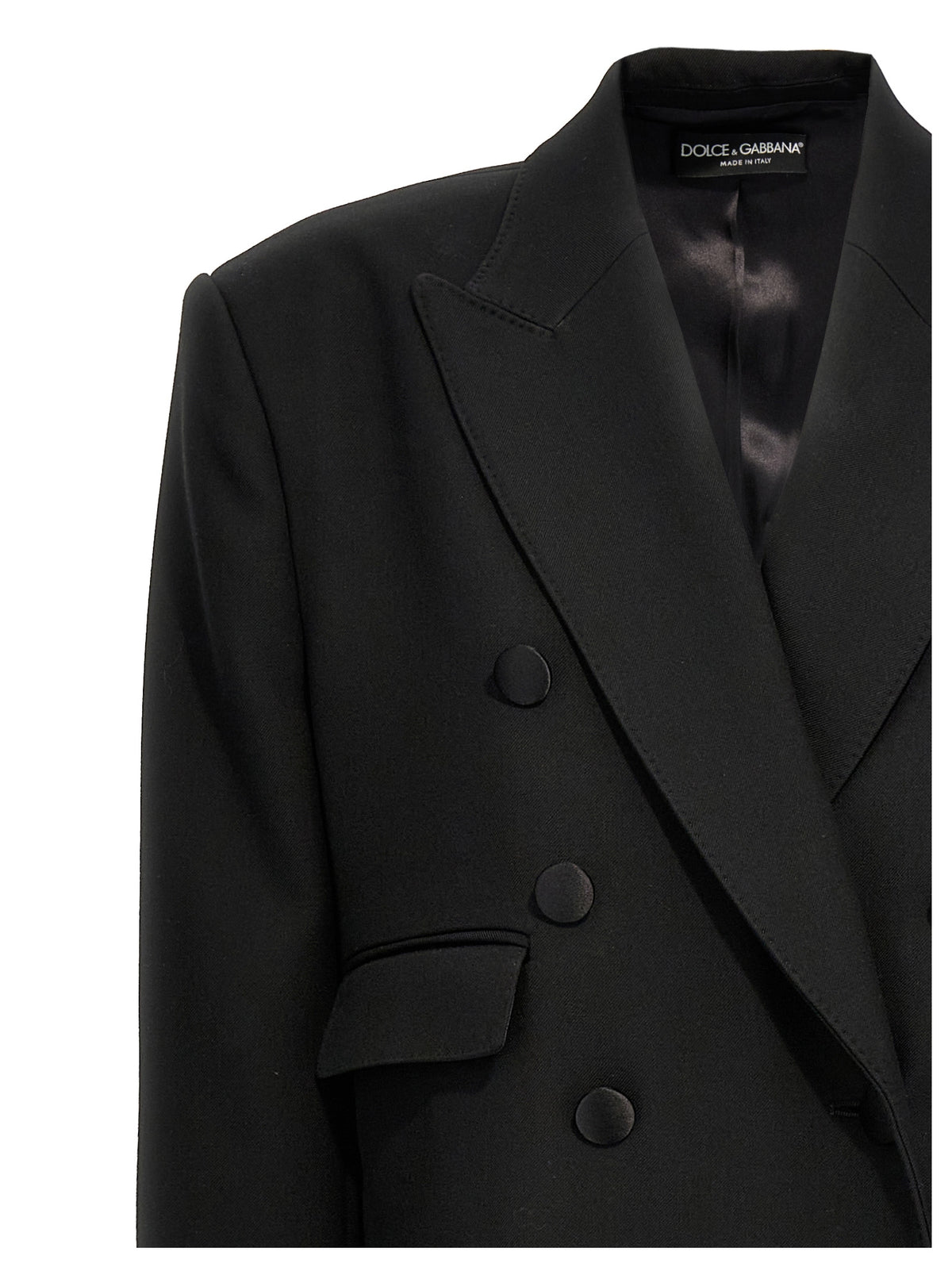 Dolce & Gabbana Black Virgin Wool Coat