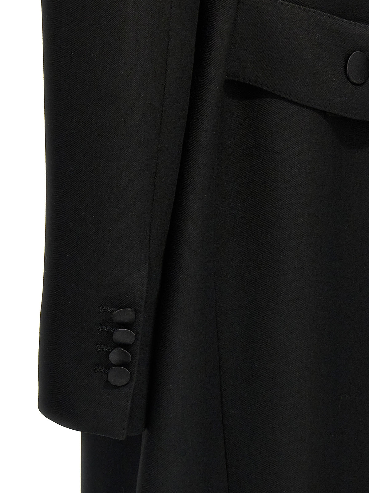 Dolce & Gabbana Black Virgin Wool Coat