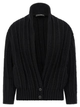 Dolce & Gabbana Black Virgin Wool Cardigan