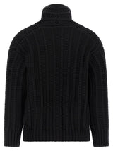 Dolce & Gabbana Black Virgin Wool Cardigan