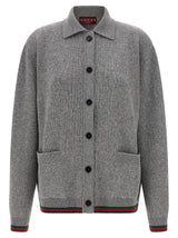 Gucci Gray Wool Cardigan
