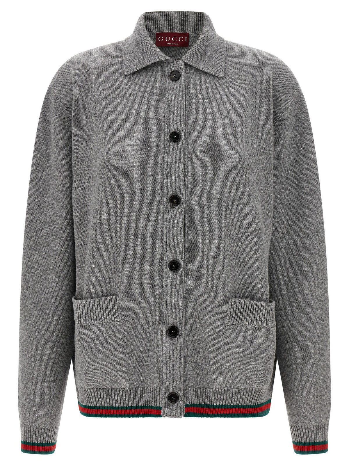 Gucci Gray Wool Cardigan