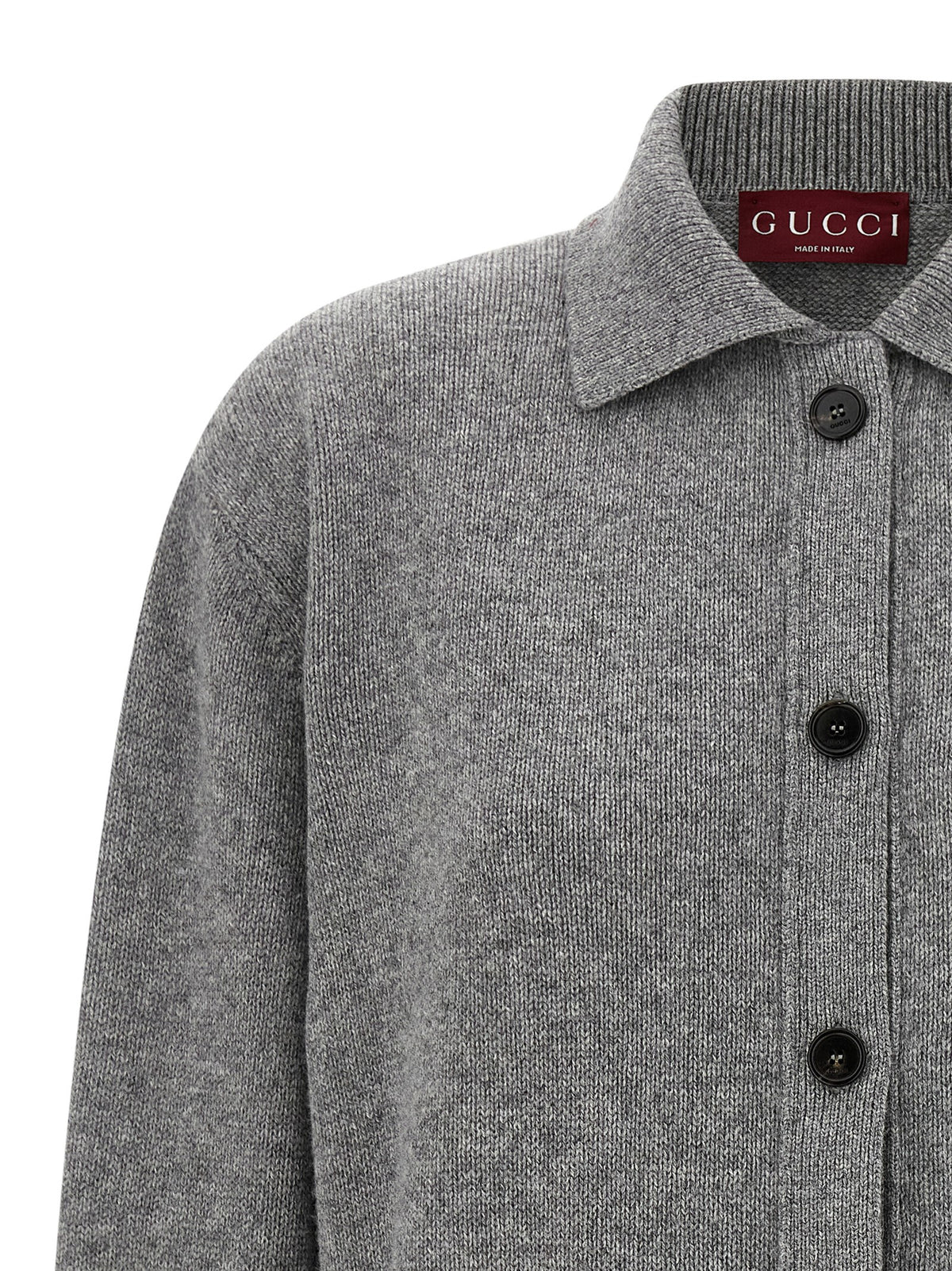 Gucci Gray Wool Cardigan
