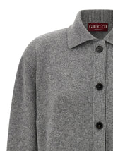 Gucci Gray Wool Cardigan