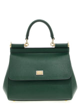 Dolce & Gabbana Small Sicily Dauphine Calfskin Handbag Green