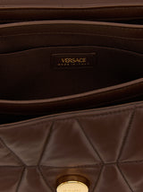 Versace Brown Lamb Leather Shoulder Bag