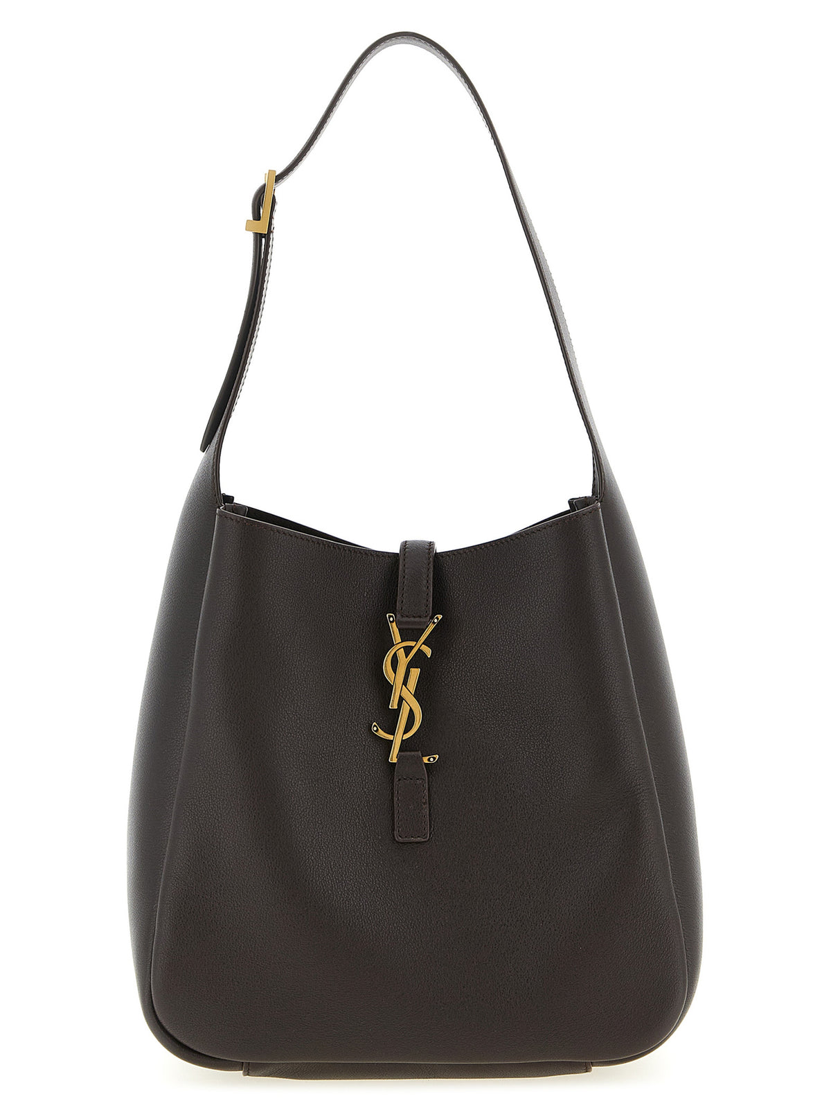Saint Laurent LE 5 À 7 Supple Small In Grained Leather in Arabica