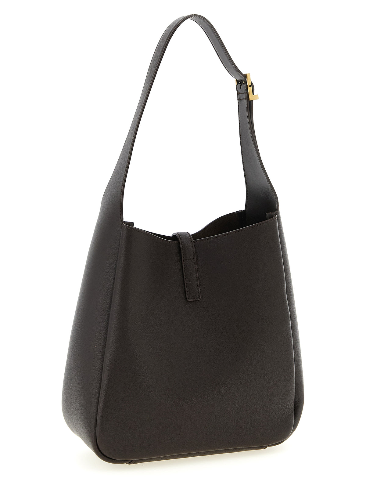 Saint Laurent LE 5 À 7 Supple Small In Grained Leather in Arabica