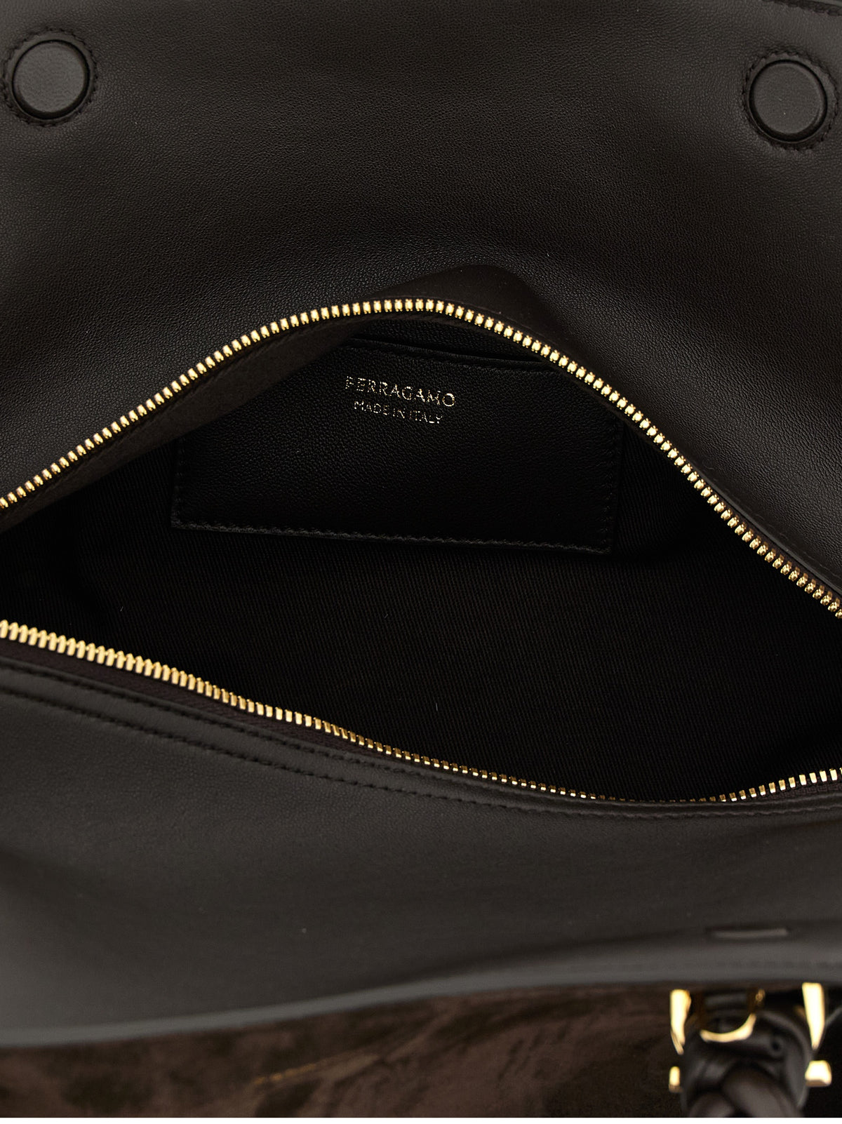 Ferragamo Scarf Shoulder Bag Brown
