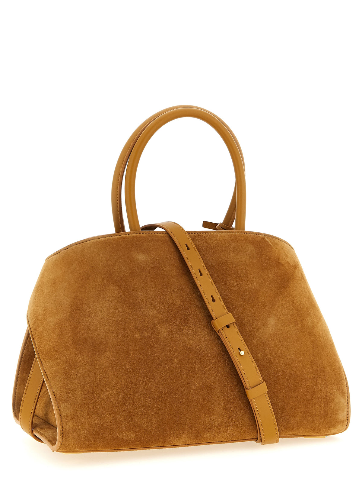 Ferragamo Hug Handbag Small Natural Brown Suede