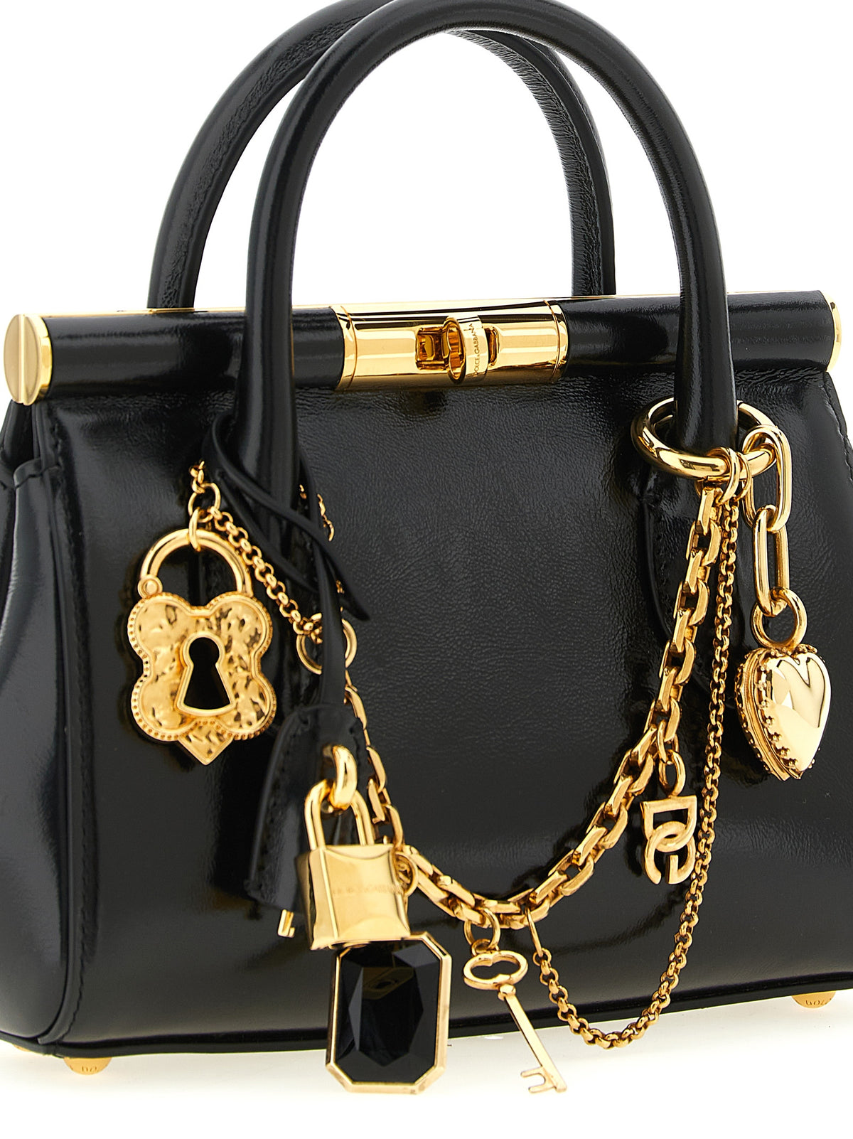 Dolce & Gabbana Marlene Day Mini Bag With Charms Black Handbag