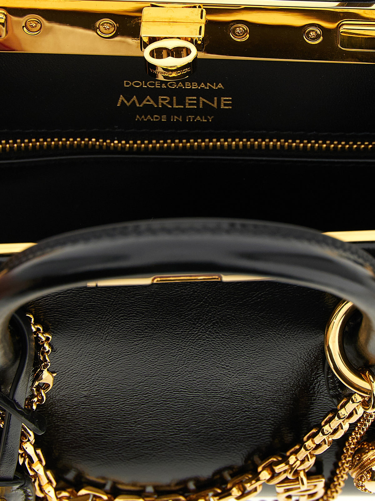 Dolce & Gabbana Marlene Day Mini Bag With Charms Black Handbag