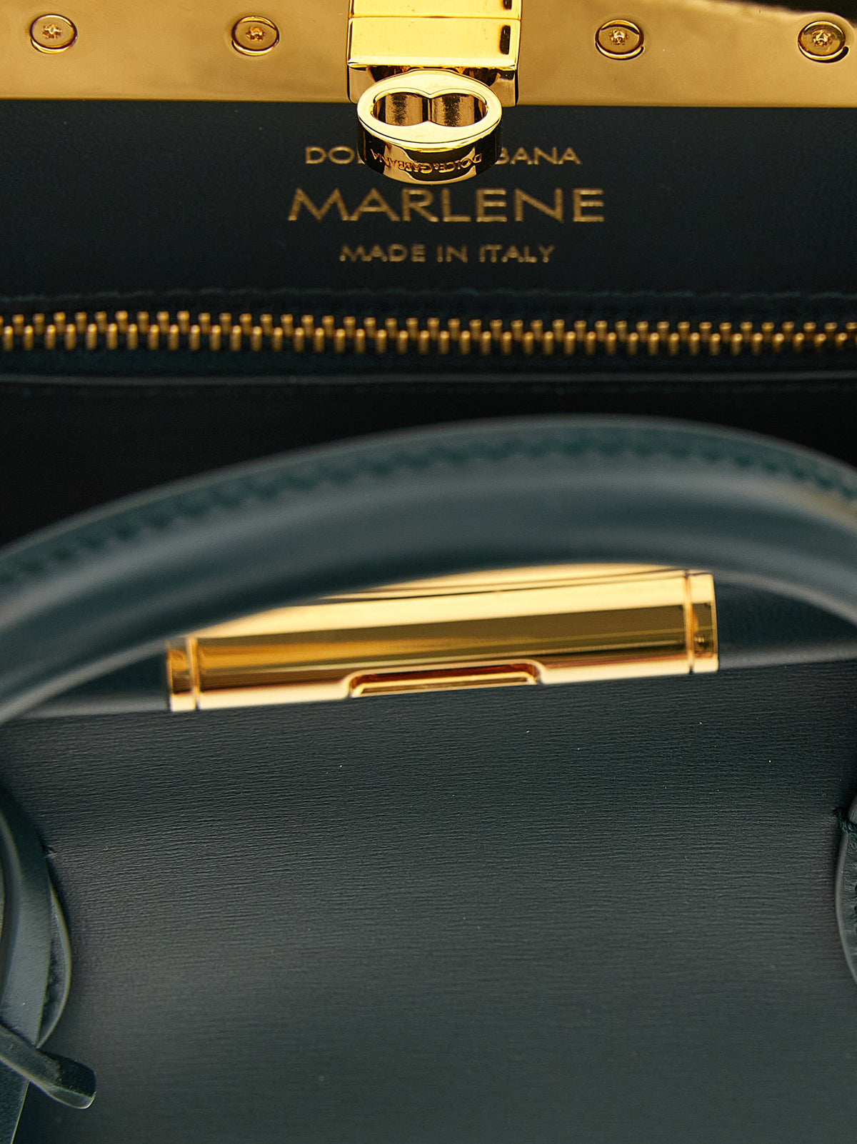 Dolce & Gabbana Marlene Day Mini Bag In Palmellato Calfskin Green
