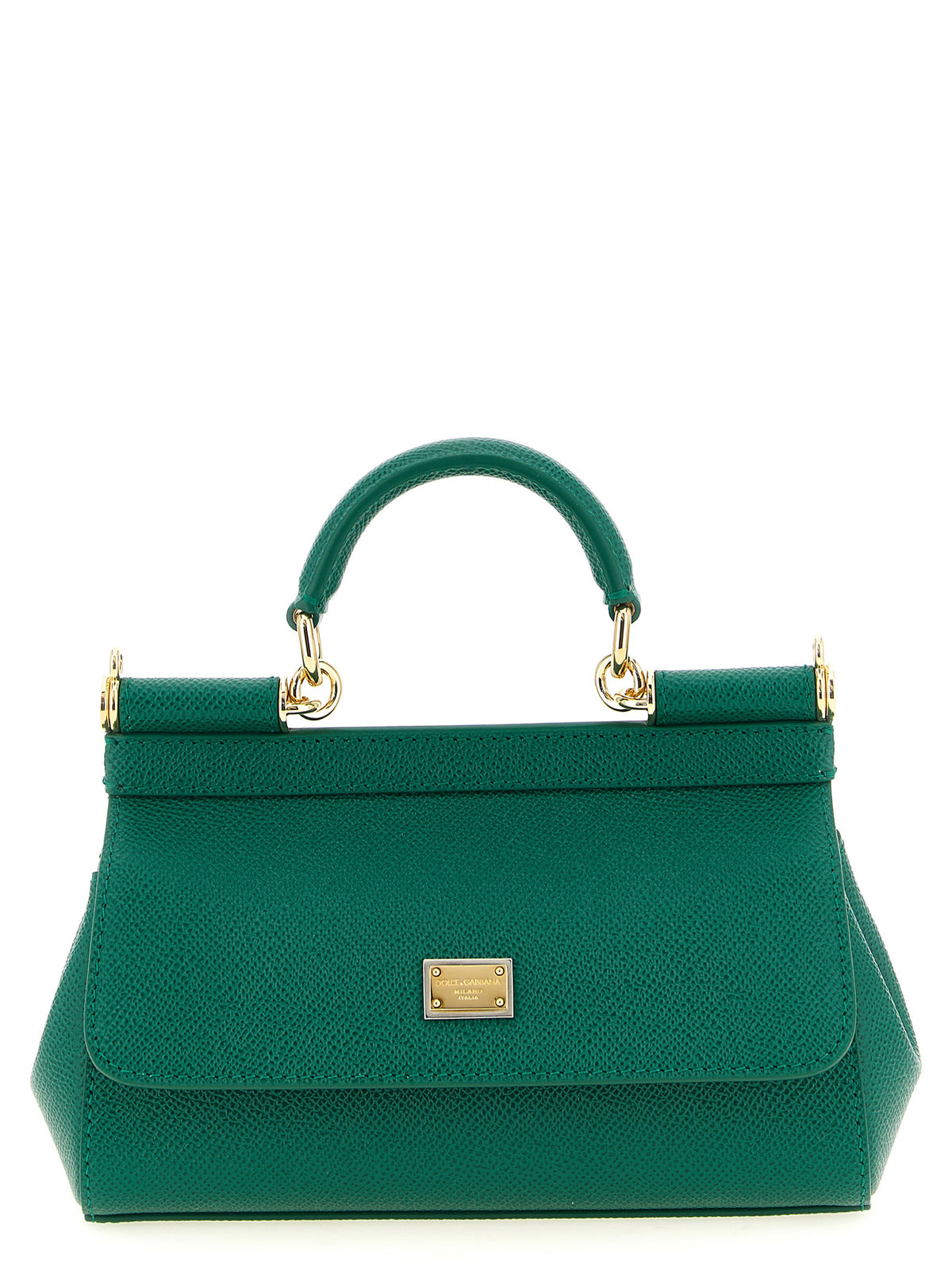 Dolce & Gabbana Mini Sicily bag in Dauphine Calfskin Green