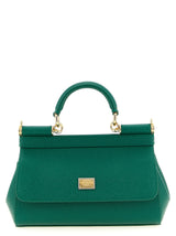 Dolce & Gabbana Mini Sicily bag in Dauphine Calfskin Green