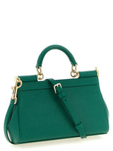 Dolce & Gabbana Mini Sicily bag in Dauphine Calfskin Green