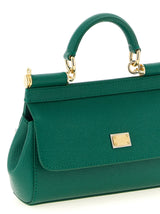 Dolce & Gabbana Mini Sicily bag in Dauphine Calfskin Green