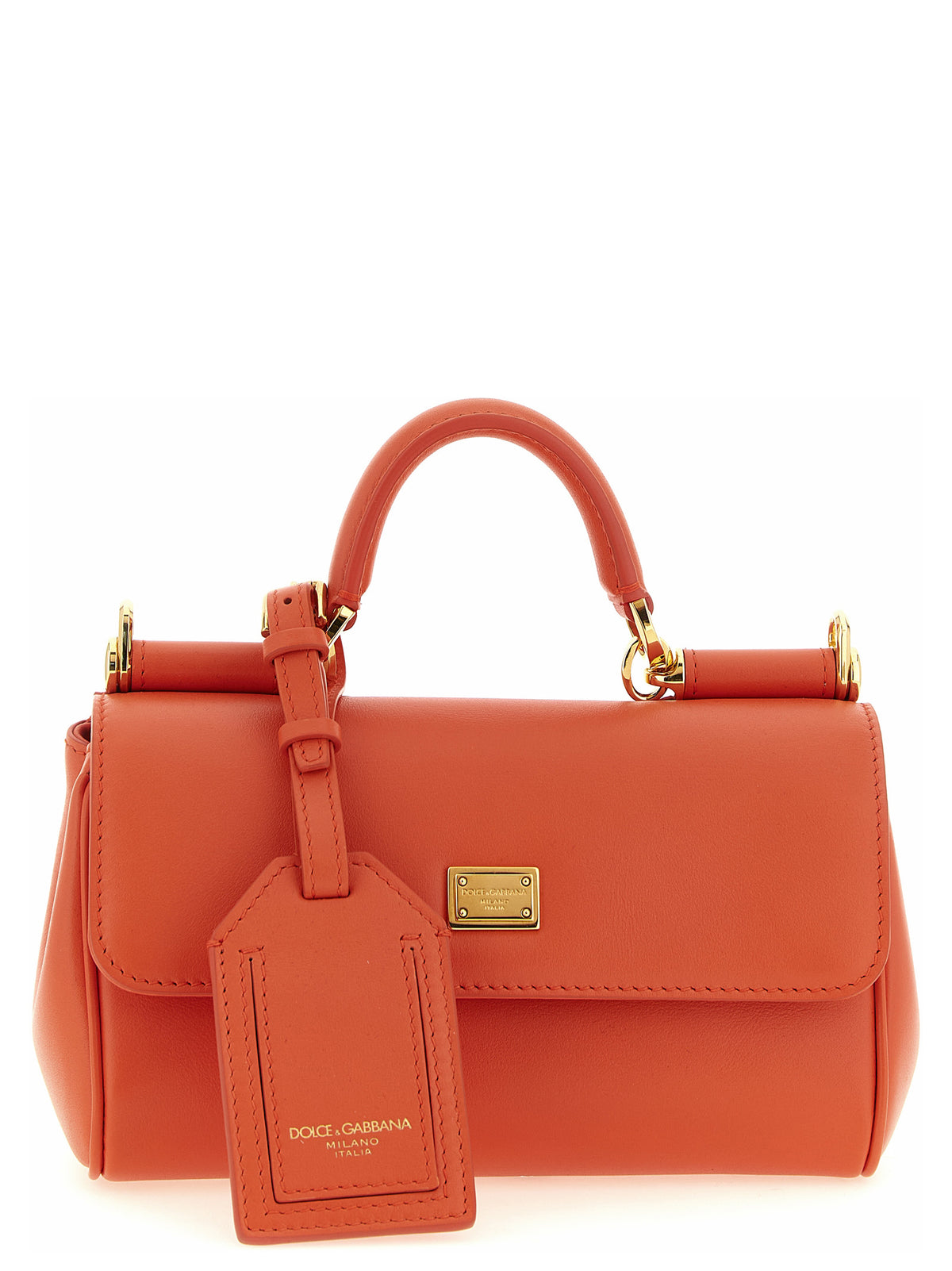 Dolce & Gabbana Mini My Sicily Plongé Calfskin Orange Handbag
