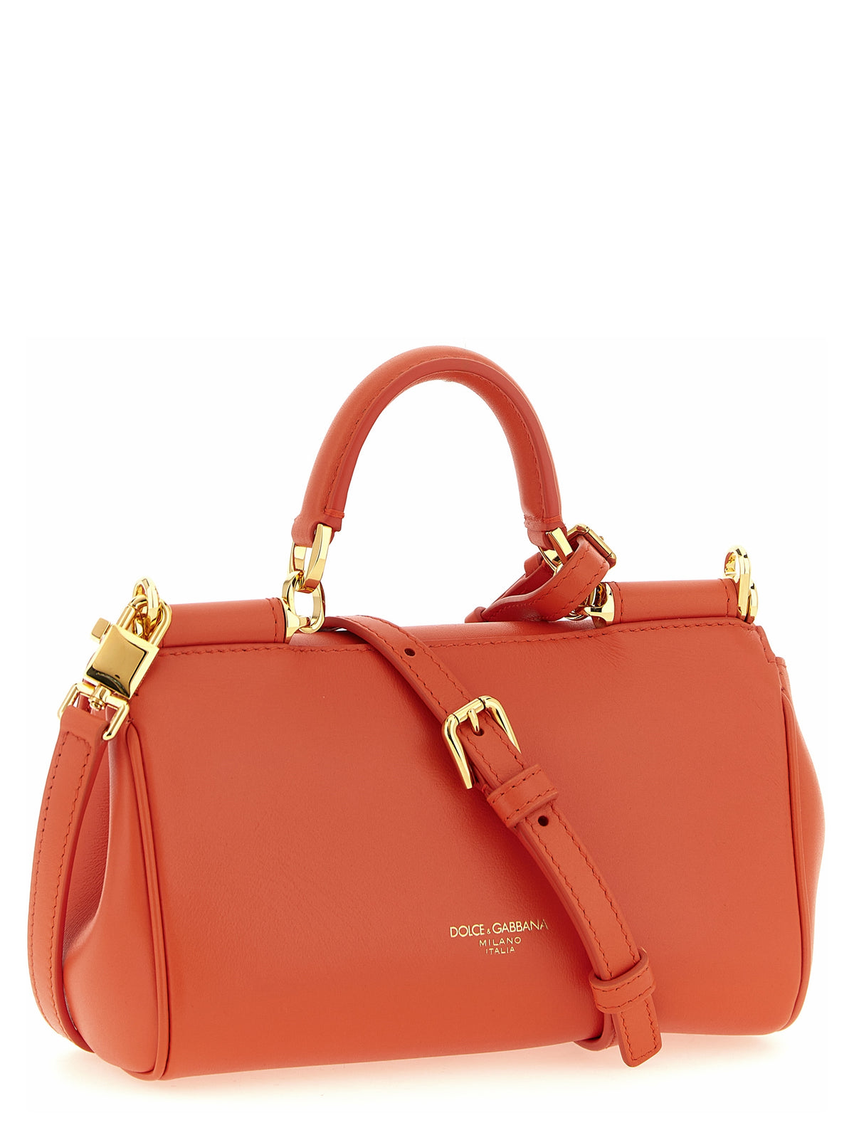 Dolce & Gabbana Mini My Sicily Plongé Calfskin Orange Handbag