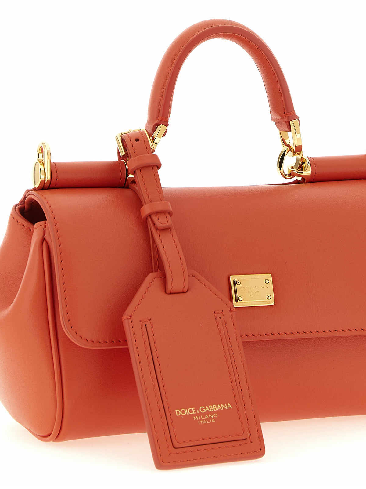 Dolce & Gabbana Mini My Sicily Plongé Calfskin Orange Handbag