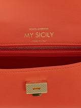 Dolce & Gabbana Mini My Sicily Plongé Calfskin Orange Handbag