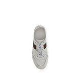 Gucci White Calf Leather Bos Taurus Athletic Sneakers