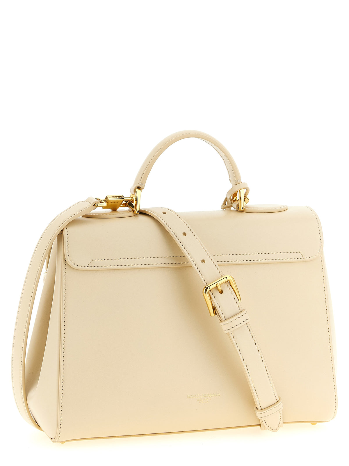 Dolce & Gabbana Marlene White Palmellato Leather Handbag