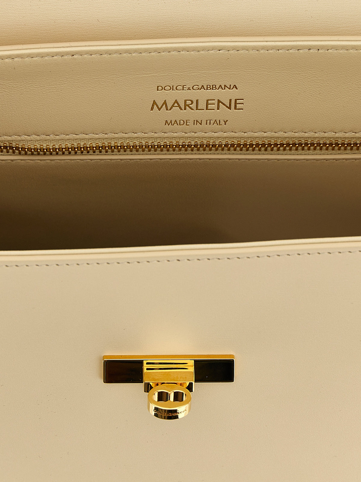 Dolce & Gabbana Marlene White Palmellato Leather Handbag